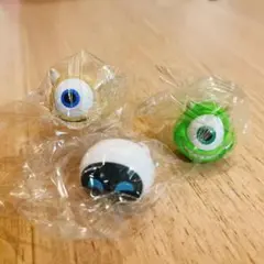 【ガチャガチャ】　リトルマイキー ピクサーキャラクター ファッションリング　3点