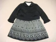 222新品BeBeべべ女の子フォーマルセットアップスーツ3点110¥45150