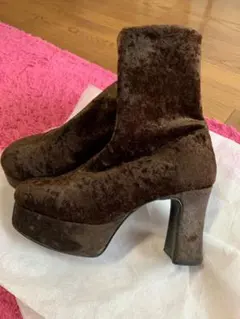 ベロア ストレッチブーツ