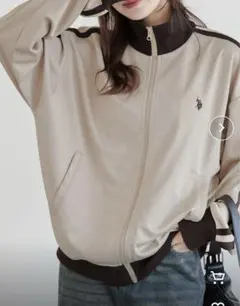 U.S. POLO ASSN.別注ライントラックジャケット　ベージュ