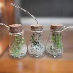 ★プラスチック入りのフェイクグリーン3個セット／人工観葉植物のサムネイル