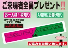 【非売品】橋本千紘選手10周年記念大会　KAIBUTSU A DECADEタオル