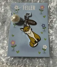 フェイラー　ウィンターアニマルズ　ファスナーチャームキツネ