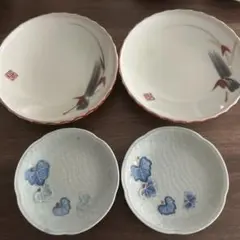 陶器皿4枚セット 昭和レトロ食器セット