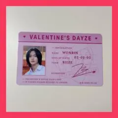 RIIZE ウォンビン バレンタイン IDカード