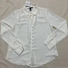【新品】タグ付き Forever21 長袖 ブラウス アイボリー レディース S