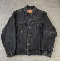 超BIGサイズ！バキバキ！XL！80s Levis70507 ブラック USA製 80's Levi's 57508 4つポケ アシッドブラック デニムJKT 表記(XL