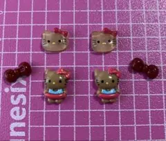 ハローキティ ネイルパーツ 6個セット　日焼け　浮き輪