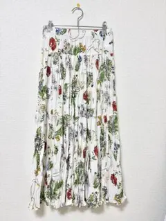 ユニクロ　イネスコラボ 花柄プリーツスカート