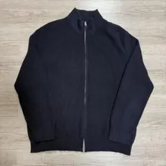 H＆M ネイビー ジップアップ ニット ドライバーズニット