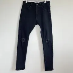 Bershka ベルシュカ デニム ダメージ加工 スキニー ストレッチあり 古着