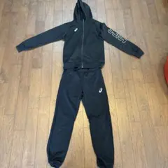 【値下げ可‼️】アシックス ブラック ジャージ上下セット M