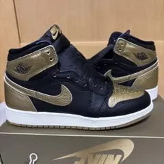 NIKE ナイキ エアジョーダン1 レトロ ハイ OG GS ブラック ゴールド