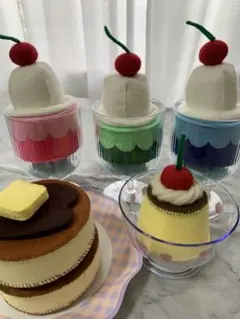 フェルトおままごと　クリームソーダセット