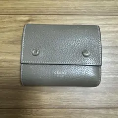 CELINE セリーヌ 三つ折り財布 グレー×イエローのサムネイル