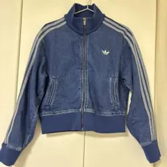 adidas ジャージ　ジーンズ　アディダス デニムブルー ジャージ　XL