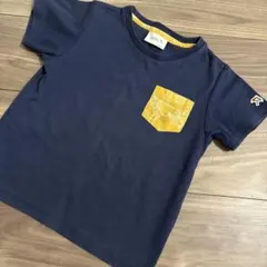 y*u様 ネイビー Tシャツ 125cm 花柄ポケットのサムネイル