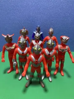 ポピー　キングザウルスシリーズ　ウルトラマン　ミニソフビ 9体セット 昭和玩具