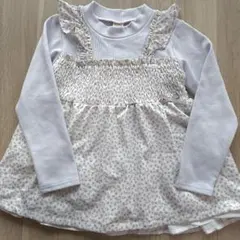 petit main フリル花柄チュニック 130 新品