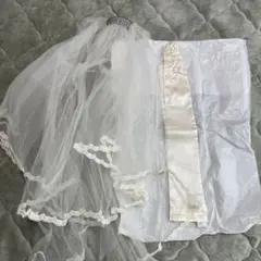 結婚式　ベールと手袋セット