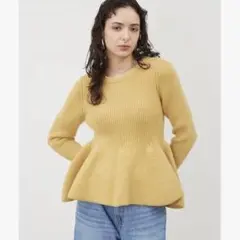 Mila Owen Aラインシルエット構築フレアニットプルオーバー