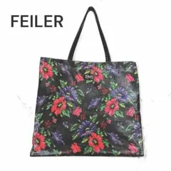 ❤️極美品❤️フェイラー FEILER トートバッグ 花柄 黒 総柄 肩掛け可