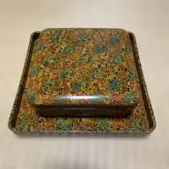 E2 【伝統工芸】貝堆朱 重箱 漆器 2段 昭和レトロ 和食器 うな重