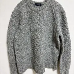【極美品/ウール100%】RAGEBLUE ケーブルニット セーター グレー M
