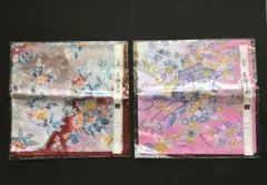 【未使用品】和風　ハンカチ　大判　2枚セット　小物　友禅五彩