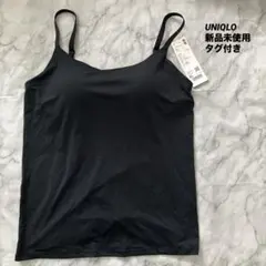 【新品未使用】UNIQLO　ユニクロ　エアリズムブラキャミソール　ブラック　XL