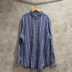 送料無料 USA古着 ラルフローレン 長袖 チェックシャツ 大きめ 2XLT