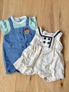 男の子 ロンパース 70 2点セット プティマイン バースデイ 夏服のサムネイル