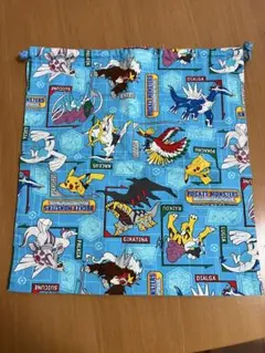 ポケモン 巾着バッグ 水色