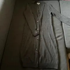 OLD NAVYグレー ロングニットカーディガン