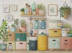 クロスステッチキット14CT ユーティリティルーム