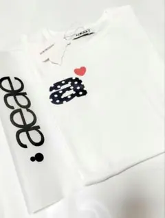 aeae Tシャツ ホワイト トップス カットソー 韓国 ロゴ ハート
