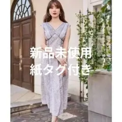 Her lip to／Lace Trimmed Floral Dress