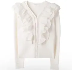 Herlipto Ruffle Pleated Knit Cardigan - メルカリ