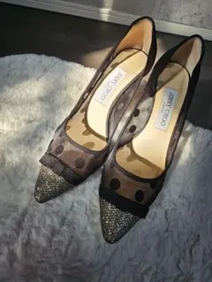 【美品】JIMMY CHOO パンプスハイヒール　ドット柄　サイズ37