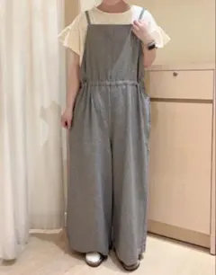 Samansa Mos2 柄アソートキャミサロペット ブラックのサムネイル
