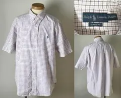 並品★RALPH LAUREN ラルフローレン BD チェック柄 シャツ XL