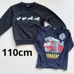 110cm 保育園着　長袖　ロンT バースデイ　はたらく車　男の子　西松屋