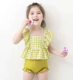【新品】デビロック 水着 130 女の子 イエロー