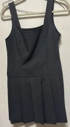 GU ローウエストプリーツジャンパードレス Mサイズ グレー