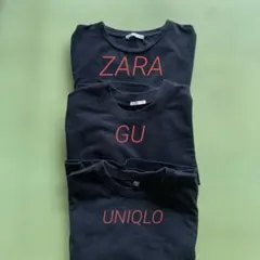 Ｔシャツ 無地 黒 ブラック S ZARA GU UNIQLO