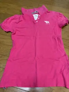 あ*)様 Abercrombie & Fitch ピンク 半袖ポロシャツ M