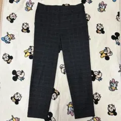 COUP DE CHANCE チェック柄パンツ 起毛 ストレッチ ブラウン 40