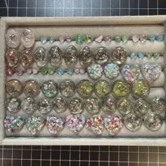 ハンドメイド大量レジンピアス