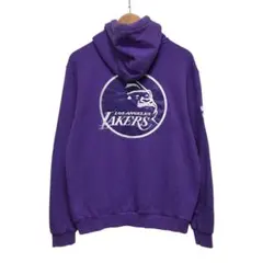エクストララージ×ニューエラ×レイカーズ　コラボスウェットパーカー　デカロゴ