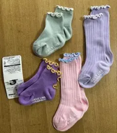 【新品未使用】DAILY LINE ベビー靴下 4足組 9-12cm